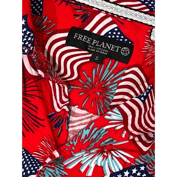 Free Planet, American Buttonup, Size S, 854-Y - Picture 3 of 3